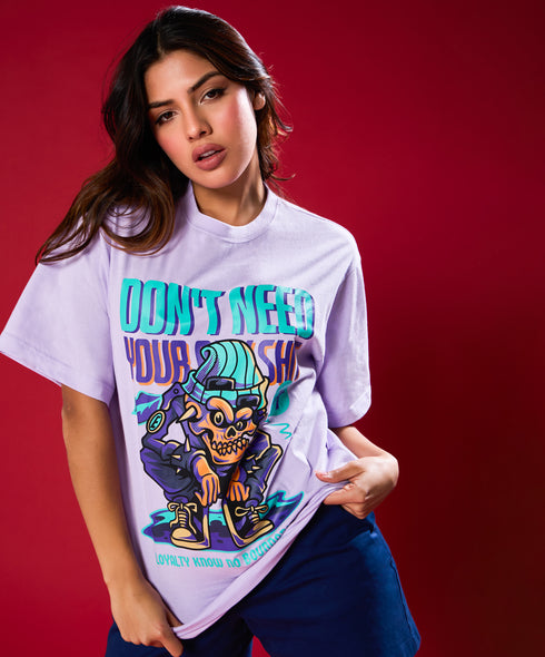 Angry Monkey Printed Oversized Tshirt